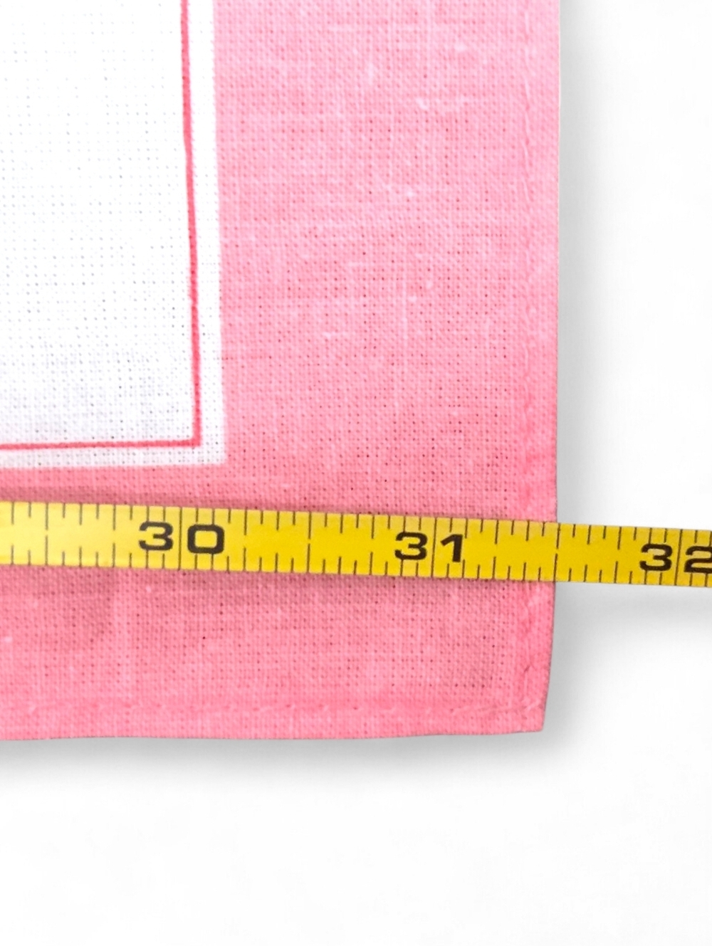 Frösö Handtryck Swedish Vintage "Camilla" Cotton Tablecloth 31x31 Pink Floral - Picture 10 of 11